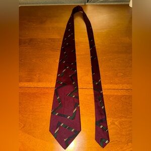 Polo Elegant Burgundy Patterned Tie